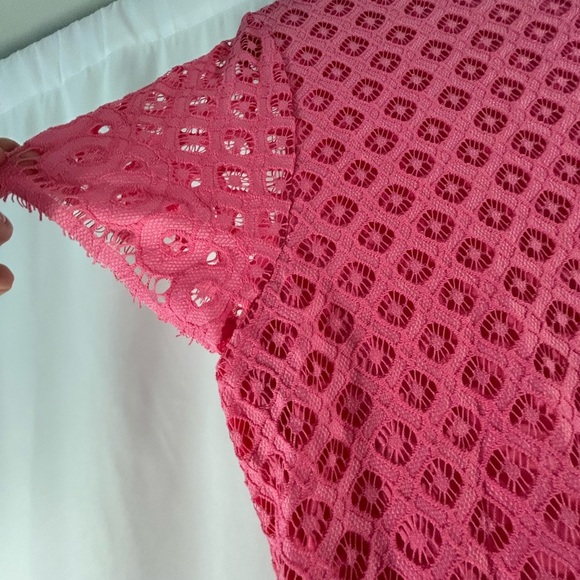 Isaac Mizrahi Beautiful Pink Lace Dress Lined Medium No Zipper - Picture 4 of 14